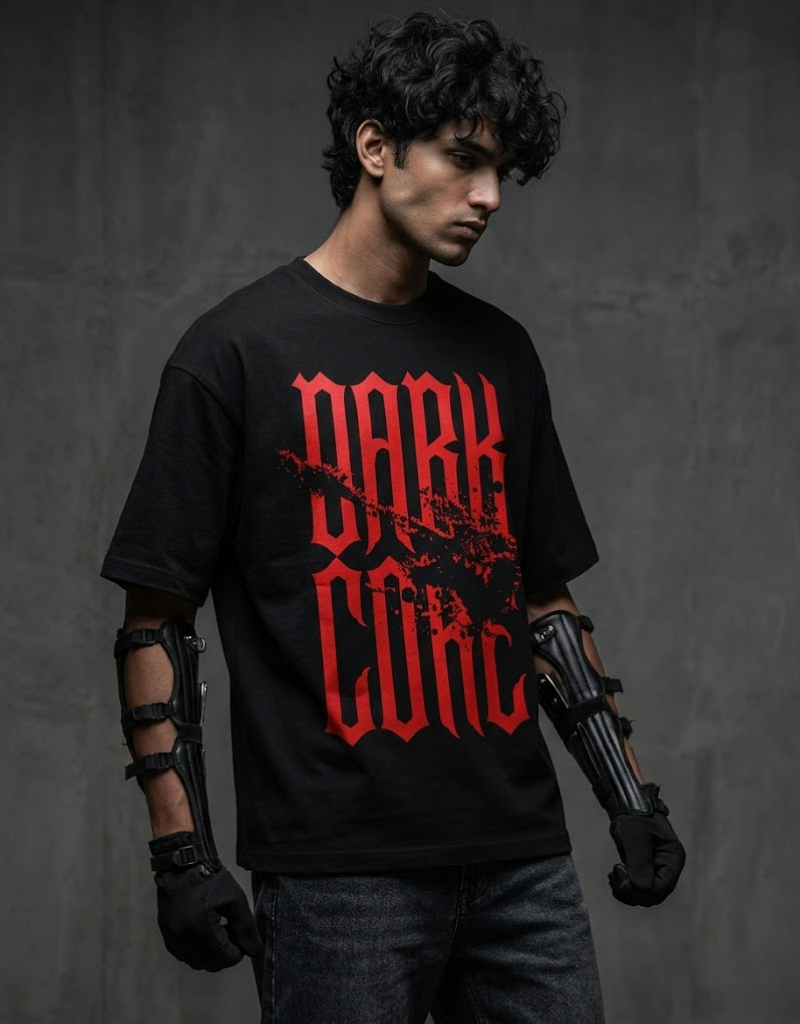 Dark Core from Goatkapda showing a sleek, dark-colored fabric swatch with textured details for fashion or textile use.