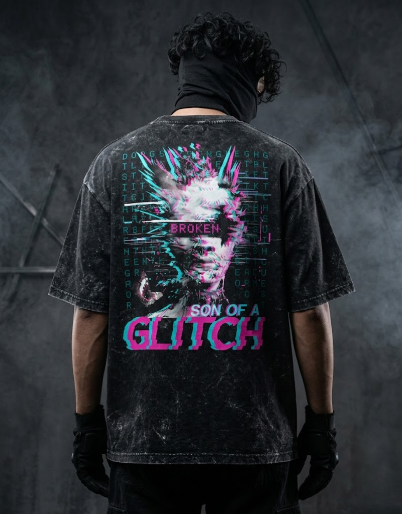 Broken Goatkapda product with torn fabric and distressed details, showcasing a rugged, worn-out look.