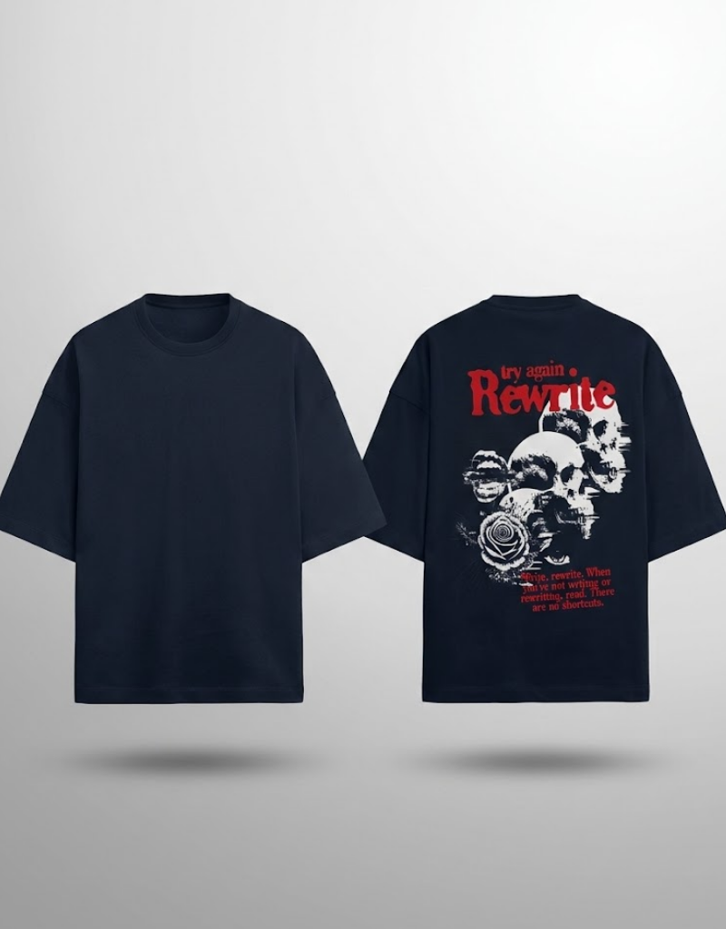 Goatkapda Rewrite shirt featuring a casual fit with a stylish design, shown in a front view on a plain background.