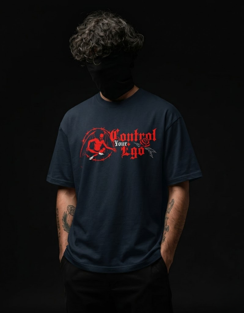 Control your Ego logo from Goatkapda displayed on a black background with bold white text.