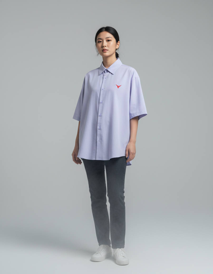 Fashion mockup featuring a lavender-colored dress from Goatkapda, displayed on a model against a neutral background.