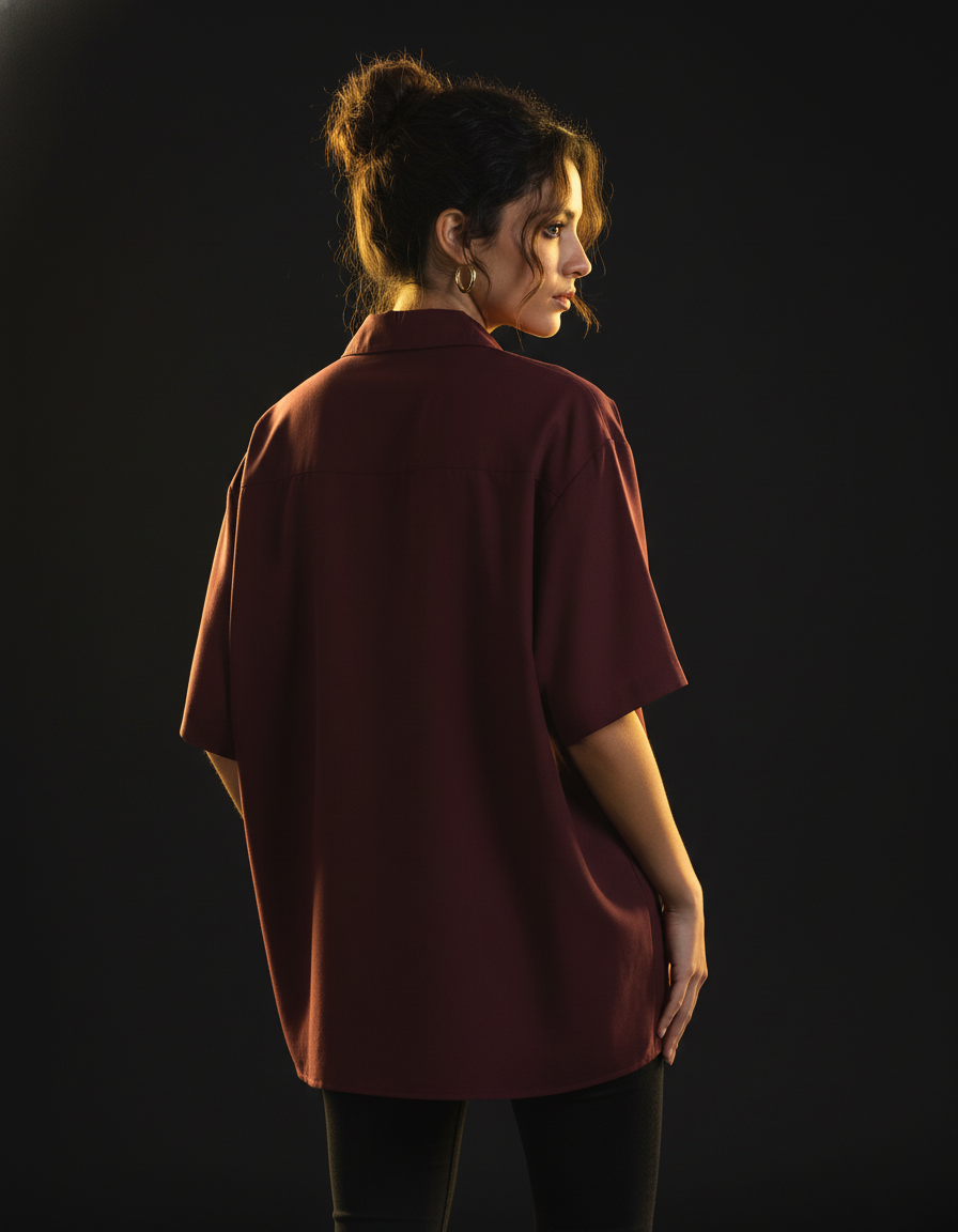 Maroon-colored fashion item from Goatkapda, shown in a stylish mockup image with detailed fabric texture and design.