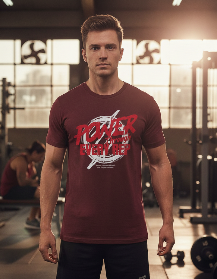 Goatkapda Power Every Rep motivational poster with bold text on a white background for fitness inspiration